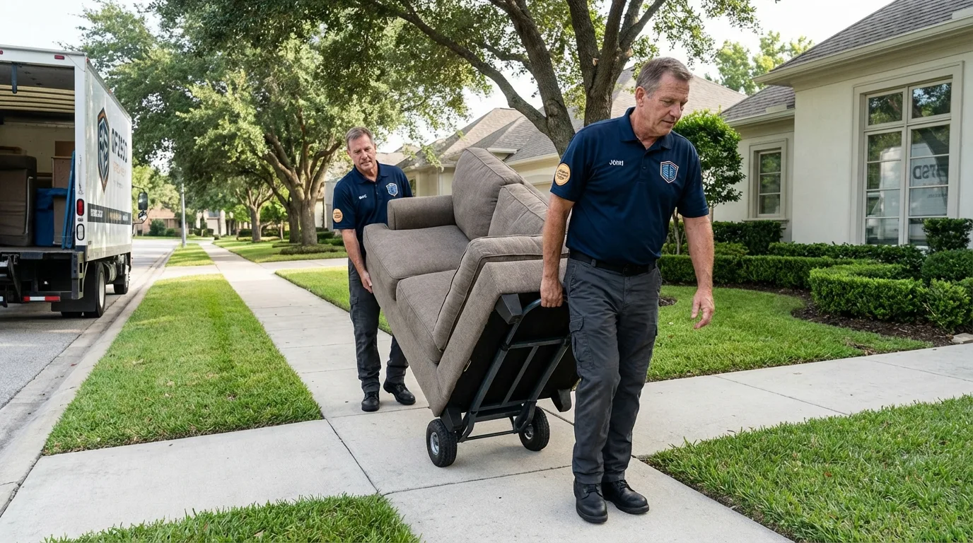 Local residential moving crew loading furniture in Cross Plains, TN